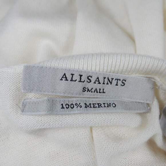 ALL SAINTS Gala Merino Wool Turtleneck Sweater Size S Relaxed White NEW $199 - Picture 6 of 8